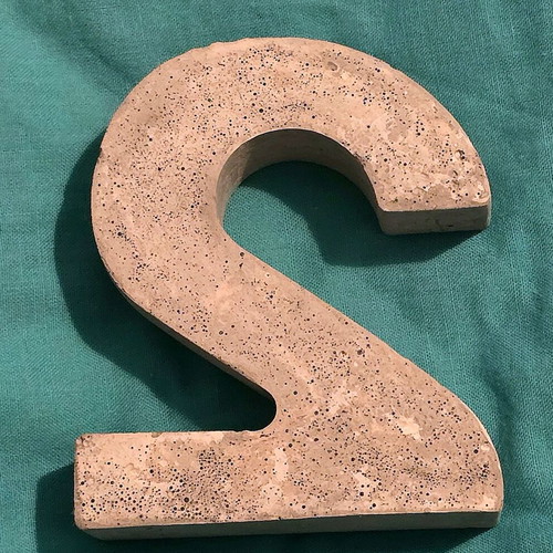 Handmade concrete number 2