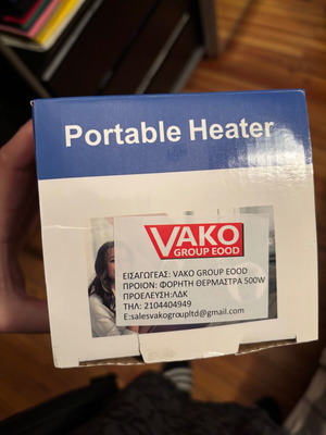 Portable heater 500w new, ideal for office feet