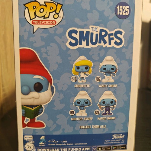 Funko Pop! The Smurfs Papa Smurf figure like new, Convention Limited Edition