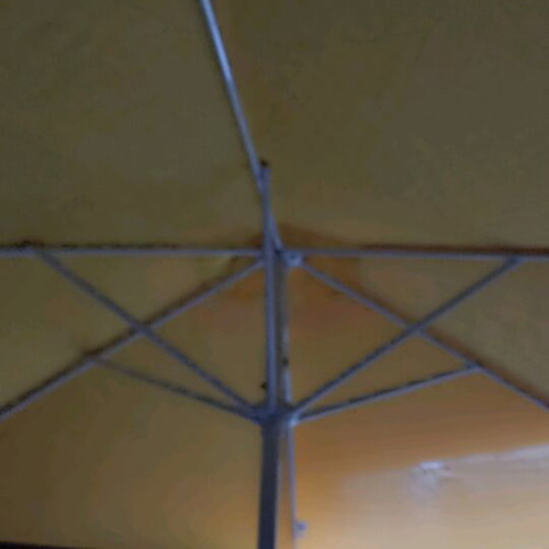 Umbrella like new, water-resistant polyester canopy with UV protection