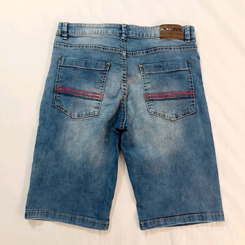 Children's set denim shorts and New College football t-shirt age 14 like new