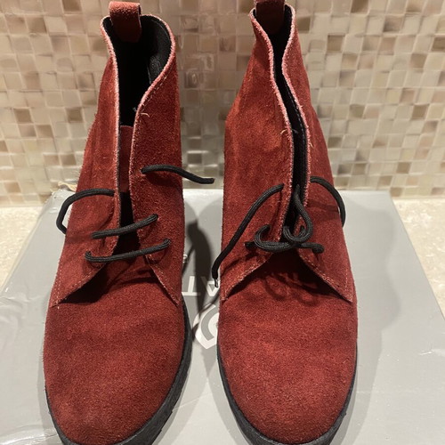 Nikolas ankle boots, red, size 38