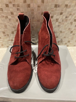 Nikolas ankle boots, red, size 38