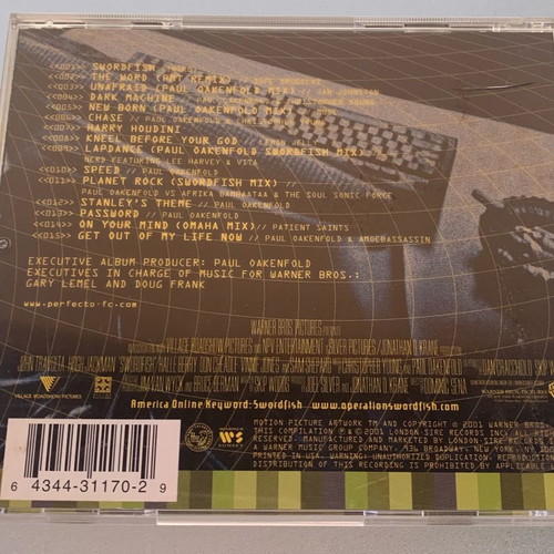 Paul Oakenfold Swordfish the album CD used, electronic