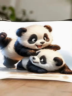 Несесер panda нов с дизайн на две панди