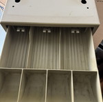 Old cash register drawer, manual bottom opening