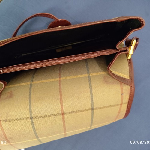Burberry Nova Check Shoulder Bag like new, canvas and leather