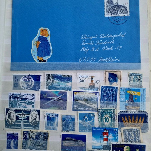 Blue collectible album like new, 16-page A4
