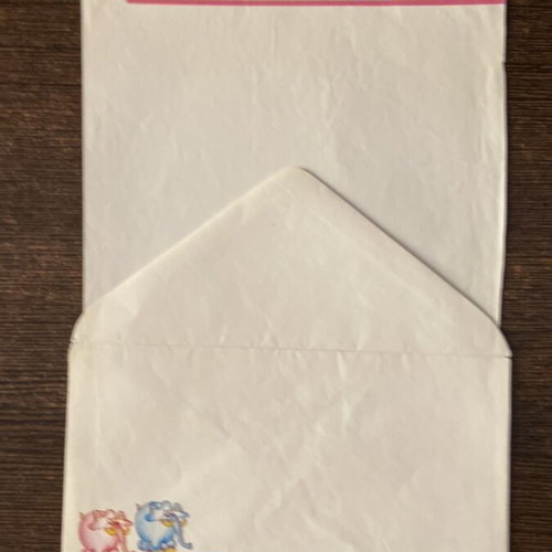 Vintage letter writing set with envelope