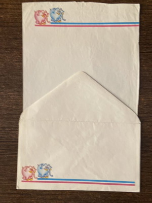Vintage letter writing set with envelope