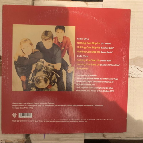 Saint Etienne Nothing Can Stop Us vinyl used, 12" maxi-single