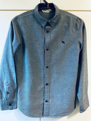 H&M Boy’s Grey Oxford Shirt like new, size 140 cm
