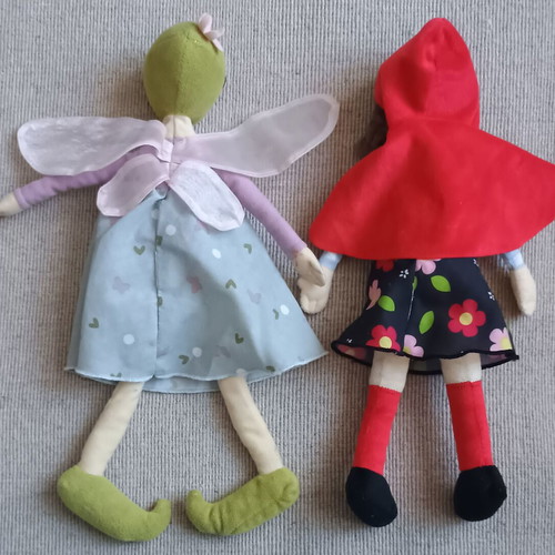 Cloth dolls Little Red Riding Hood and Elf used from IKEA