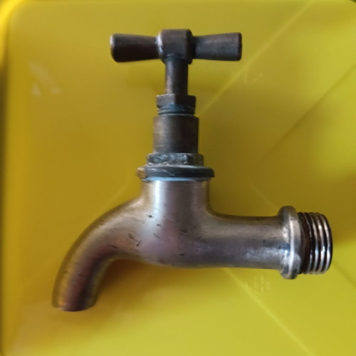 Collectible brass water taps used, set of 5 pieces