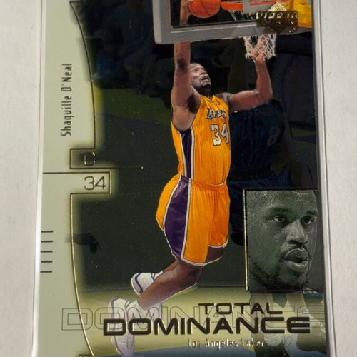 2000-01 Upper Deck Total Dominance Shaquille O'Neal Los Angeles Lakers card used