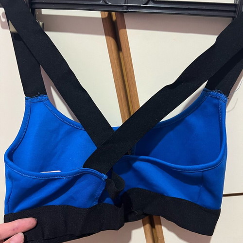 Pink Woman leggings with bustier like new, black and blue