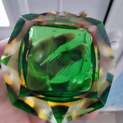 Mourano Somerso diamond shape ashtray 1970 like new