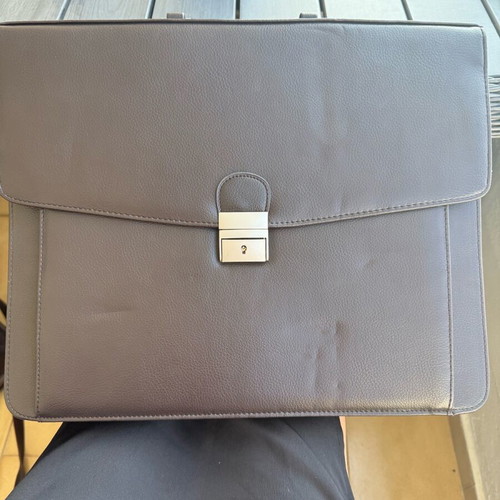 Men's laptop bag new brown with shoulder strap