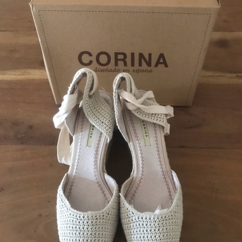 Corina woven espadrilles with 9 cm heel size 39, like new