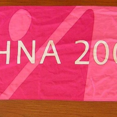 Athens 2004 Olympic Games banner used, purple fabric
