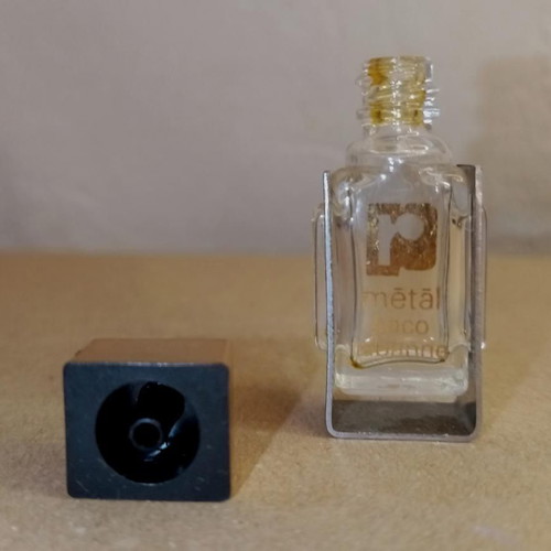 Vintage Métal Paco Rabanne miniature used, 1977, empty