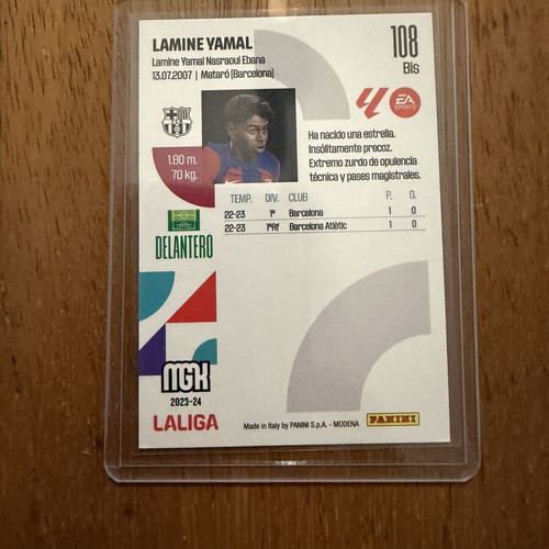 Lamine Yamal 23 Panini Megacracks #108 BIS Rookie RC Barcelona PSA 10 Candidate card
