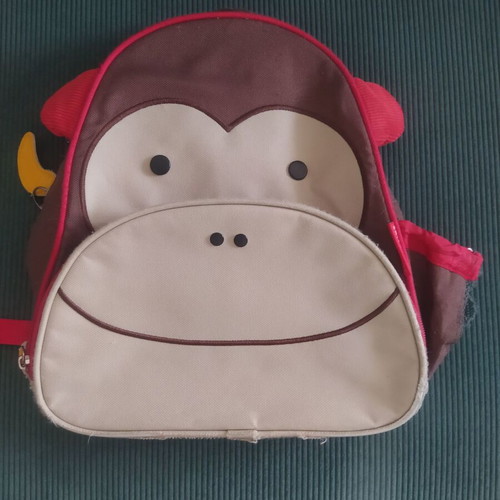 Skip Hop backpack for kindergarten used, with torn bottle holder