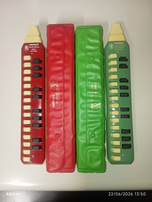 Hohner vintage melodica set Alto and Soprano used with original cases