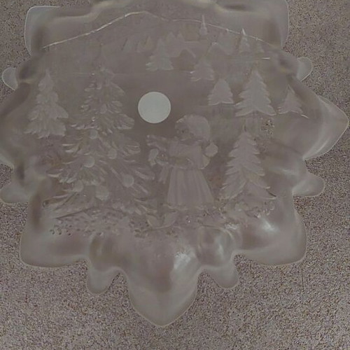 Mikasa Glas Christmas plate new, 25 cm diameter