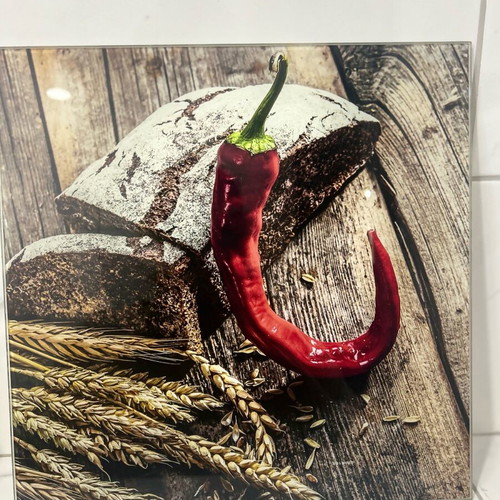 Glass painting Hot Peppers new, 20x20 cm, Glasspik Germany