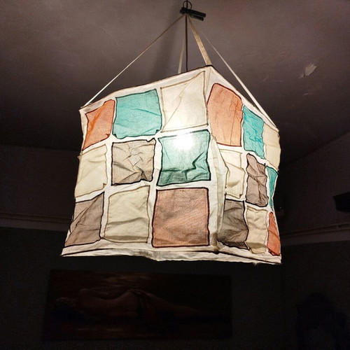 Fabric ceiling light for bedroom new with square pattern