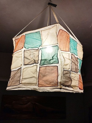 Fabric ceiling light for bedroom new with square pattern