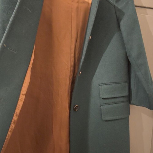 Massimo Dutti woolen coat green like new no collar