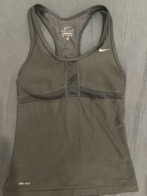 Nike sleeveless sports top used, size XS, black