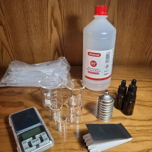 Complete Perfumery Kit with Essential Oils and Equipment, new