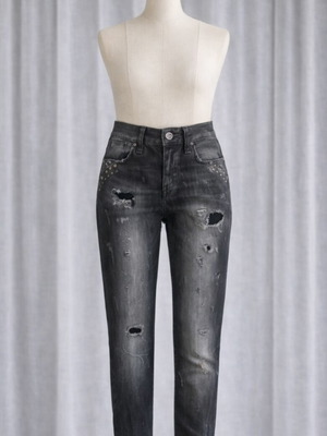On Line women's black jeans like new, size XS