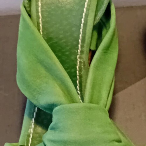 Zara leather wedge platforms 36 green suede like new