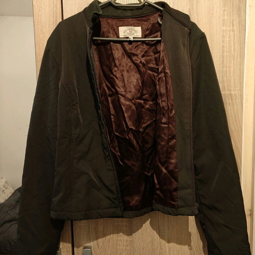 Vintage Armani Jeans women's short khaki jacket medium used