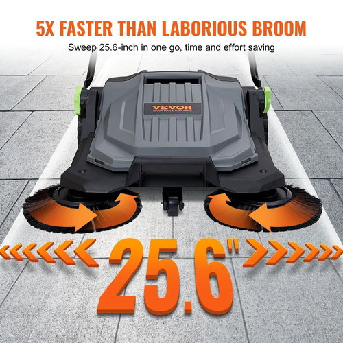 Vevor Manual Sweeper with 18.9 Lt Container