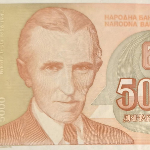 Yugoslavia 5,000 Dinara 1993 banknote used