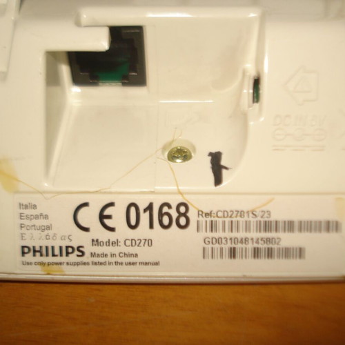 Philips wireless phone base like new, white
