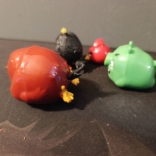 Angry Birds figure set used with wheels and accessories