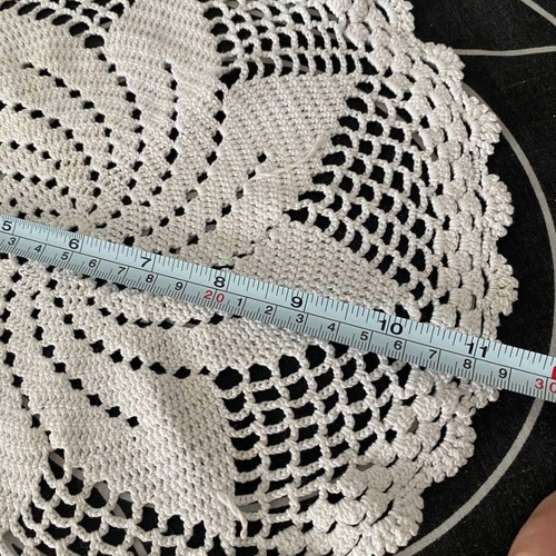 Set of 2 handmade crochet doilies white, new, vintage style
