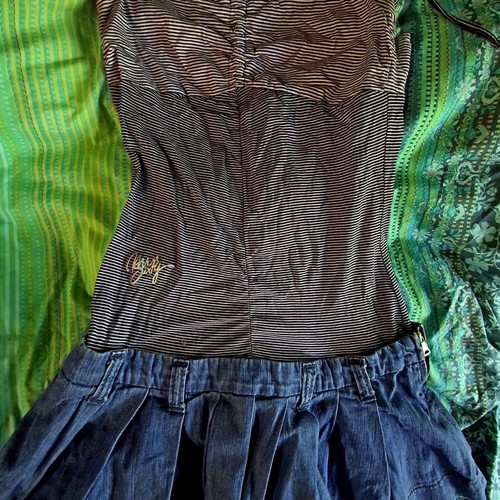 Miss Sixty Vintage 2-in-1 Y2K Denim Dress XS like new