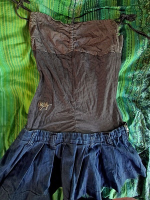 Miss Sixty Vintage 2-in-1 Y2K Denim Dress XS like new