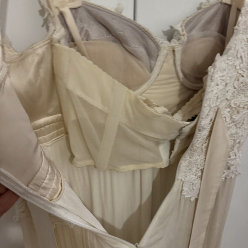 Cinema Haute Couture wedding dress new with embroidered crystals and satin details