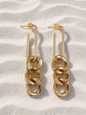 Stainless steel earrings new, gold color