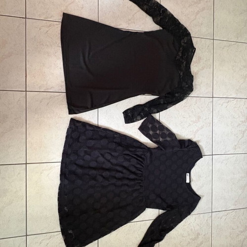 Set of 2 black dresses H&M like new, size 157/164cm (XS-S)