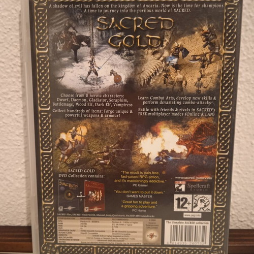 Sacred Gold PC game like new with map