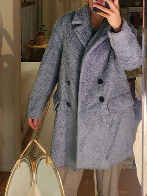 Zara coat turquoise like new, very warm, size S